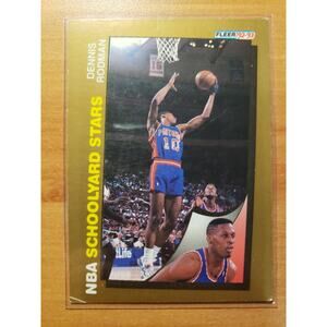Dennis Rodman 1992-93 Fleer #261 - Schoolyard Stars - Detroit Pistons - NBA